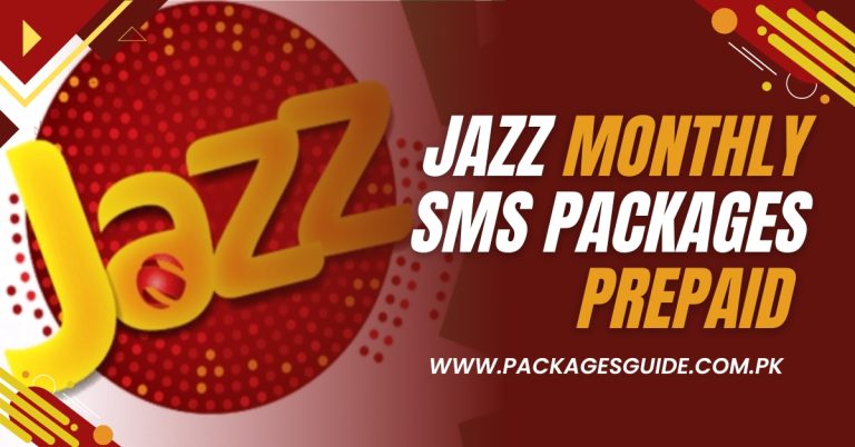 Jazz Monthly SMS Packages prepaid